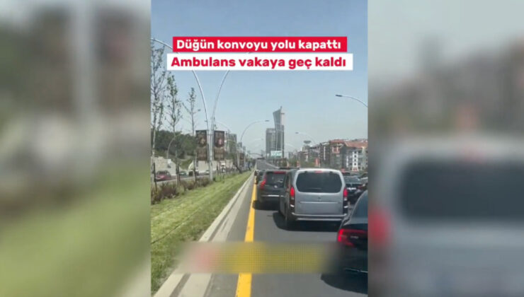Ambulansa yol vermeyen düğün konvoyuna ceza yağdı