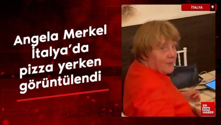 Angela Merkel İtalya’da pizza yerken görüntülendi