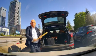 Ankara trafiğinde dehşet: Beyzbol sopasıyla yol hengamesi