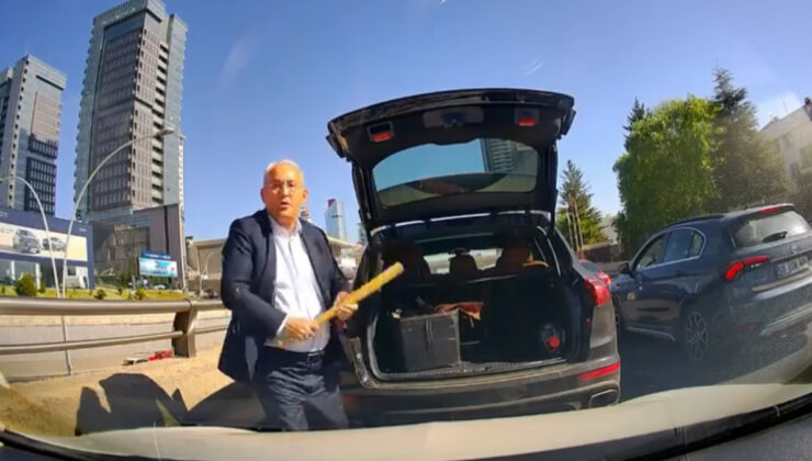 Ankara trafiğinde dehşet: Beyzbol sopasıyla yol hengamesi