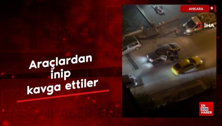 Ankara’da trafik tartışması hengameye dönüştü