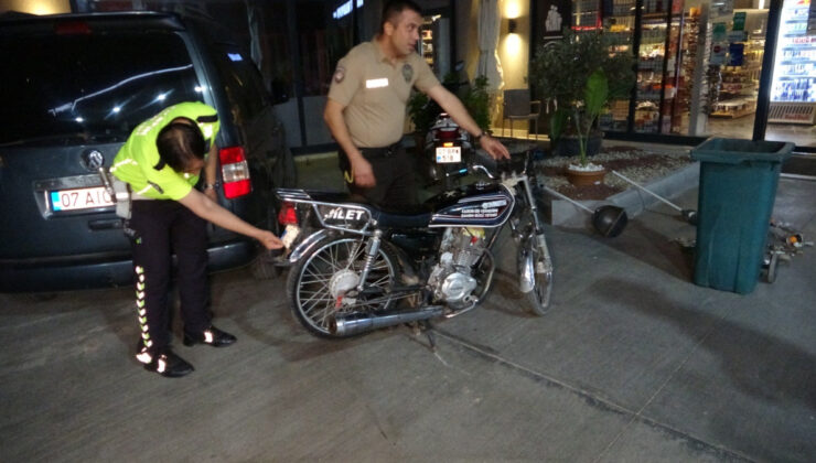 Antalya’da abart egzozlu ehliyetsiz iki motosikletliye 100 bin TL ceza