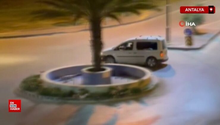 Antalya’da drift atan şoför mahalleliyi uyutmadı