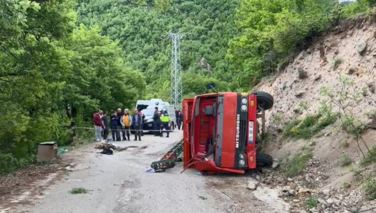Artvin’de iş makinesi kaza yaptı: 1 meyyit