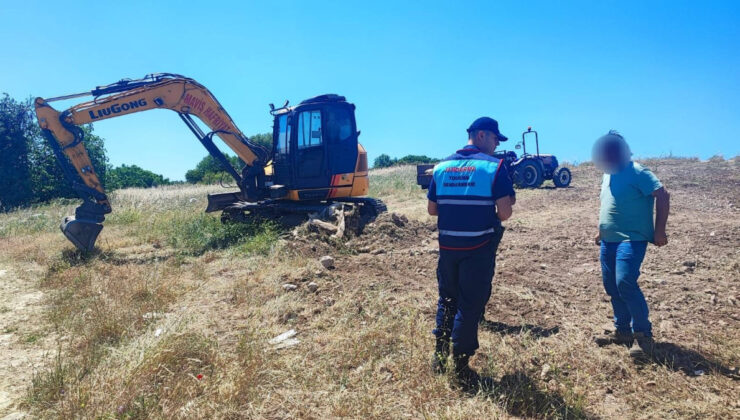 Aydın’da kaçak hafriyat yapanlara suçüstü