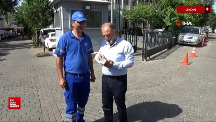 Aydın’da paklık çalışanı bulduğu parayı sahibine verdi
