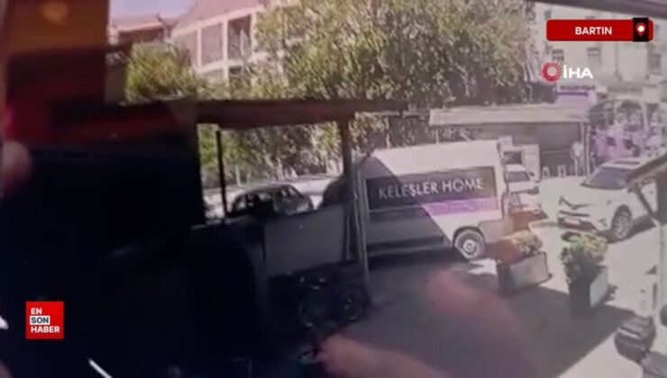 Bartın’da gaz kolu takılan motosiklet iş yerinin duvarına çarptı