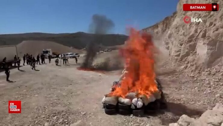 Batman’da 2 ton uyuşturucu husus imha edildi