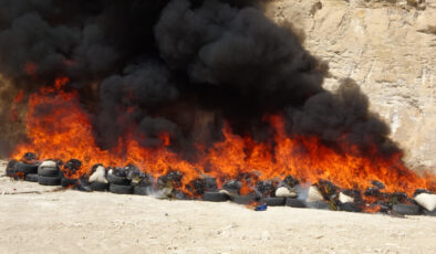 Batman’da 2 ton uyuşturucu unsur denetimli halde yakıldı