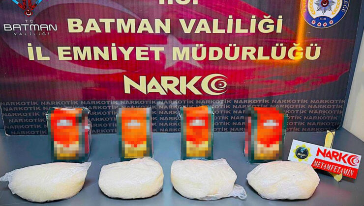 Batman’da çay paketleri içinde uyuşturucu taşıyan yolcu tutuklandı