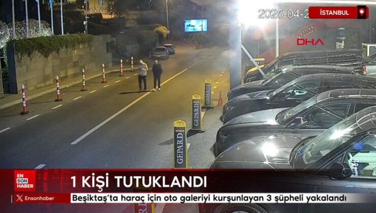 Beşiktaş’ta haraç için oto galeriyi kurşunlayan 3 kuşkulu yakalandı