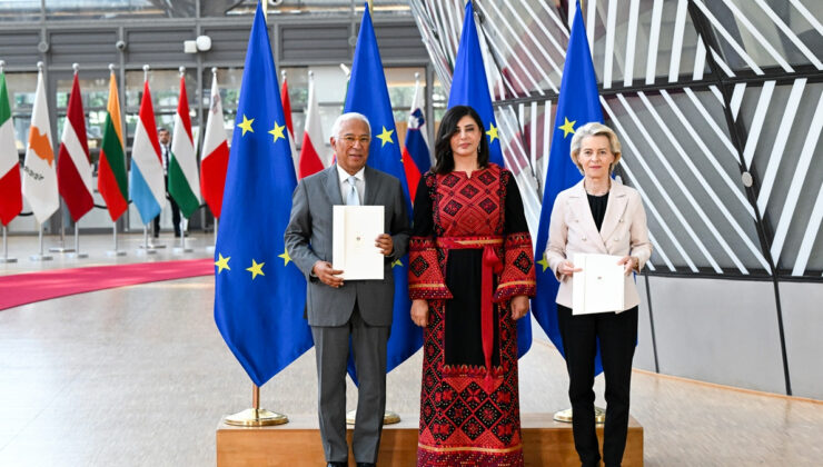 Birinci defa bir Filistin temsilcisi AB’ye mektup sunarak vazifesine başladı