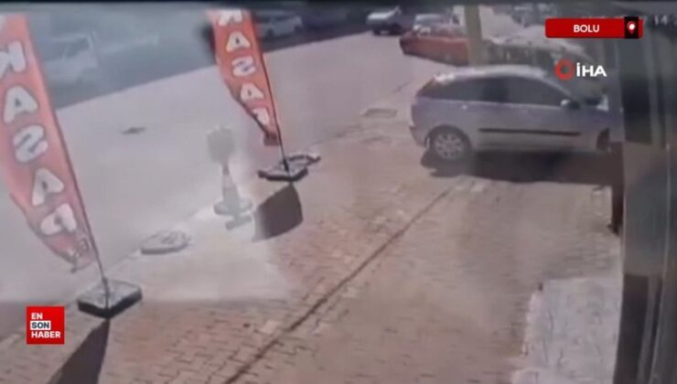 Bolu’da fren yerine gaza bastı, kasap dükkanına daldı
