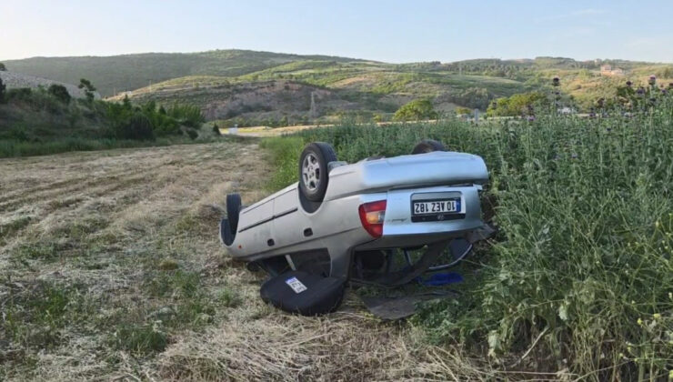 Bursa’da araba şarampole yuvarlandı: 5 yaralı