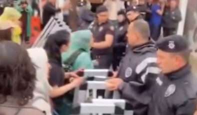 Bursa’da hayvan barınağında gergin anlar