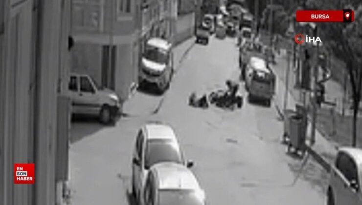 Bursa’da motosikletli kurye yayaya çarpıp kaçtı