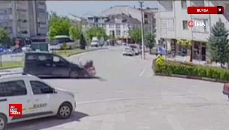 Bursa’da motosikletli muhtarın karıştığı kaza