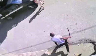 Bursa’da palalı saldırgan kamerada