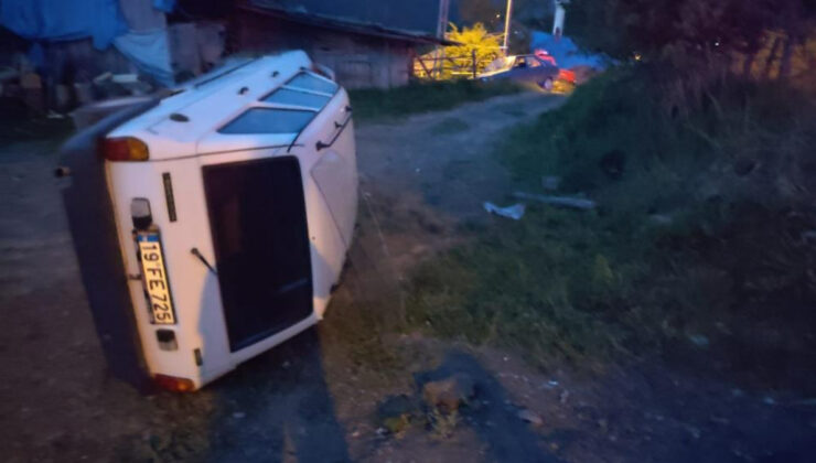 Çorum’da araba devrildi: 1 kişi yaralandı