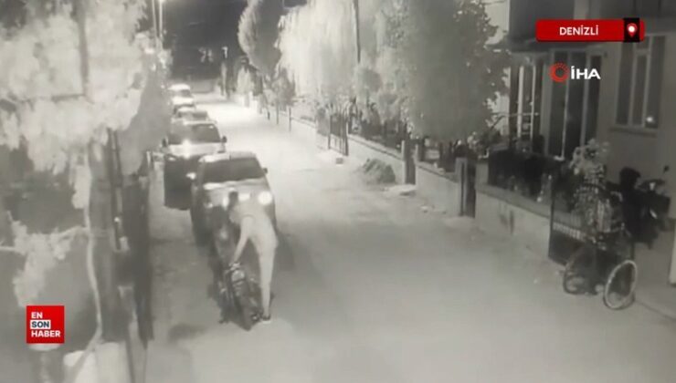 Denizli’de bisikleti beğenmeyince bırakıp motosikleti çaldı