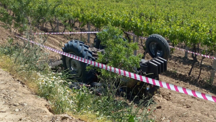 Denizli’de traktörüyle üzüm bağlarına uçan çiftçi hayatını kaybetti