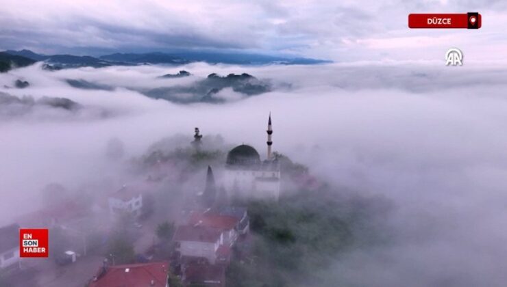 Düzce’de sis denizi