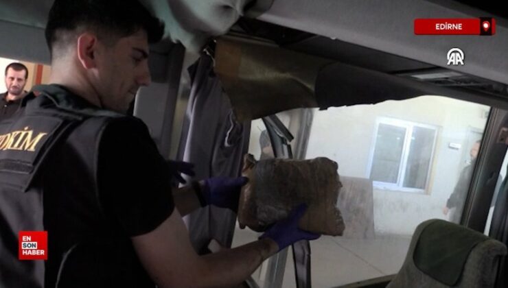 Edirne Kapıkule’de 77 kilo 36 gram sentetik uyuşturucu hap ele geçirildi