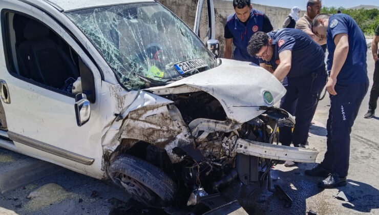 Elazığ’da duvara çarpan hafif ticari aracın şoförü öldü