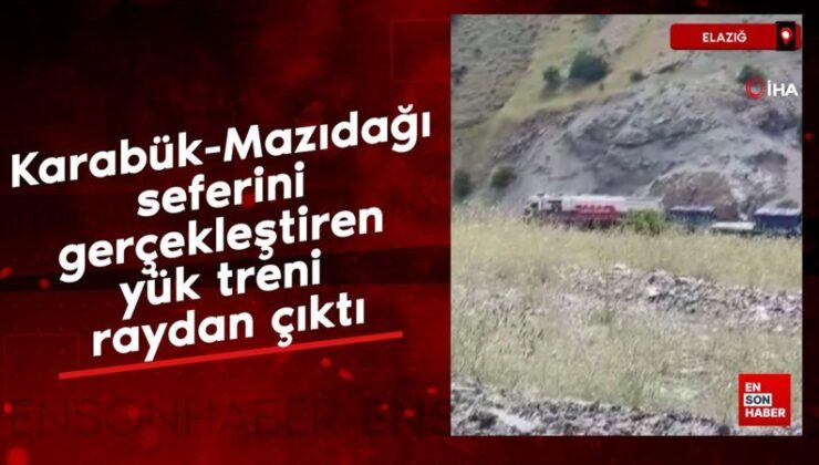 Elazığ’da yük treni raydan çıktı