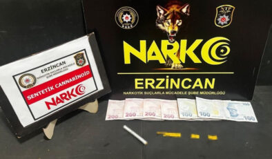 Erzincan’da uyuşturucu ticareti yapan şahsa tutuklama