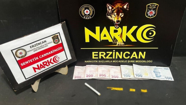 Erzincan’da uyuşturucu ticareti yapan şahsa tutuklama