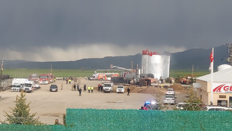 Erzurum’da asfalt tesisinde patlama