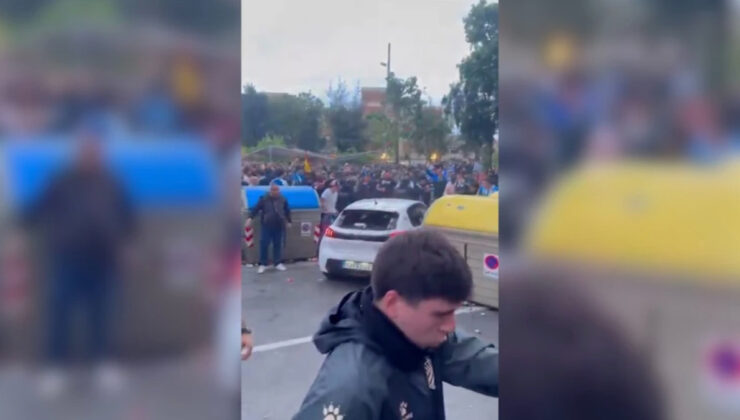 Espanyol-Barcelona maçında büyük olay: Otomobille taraftarları ezdi