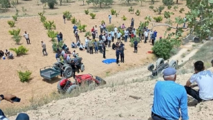 Gaziantep’te devrilen traktörün altında kalan genç öldü
