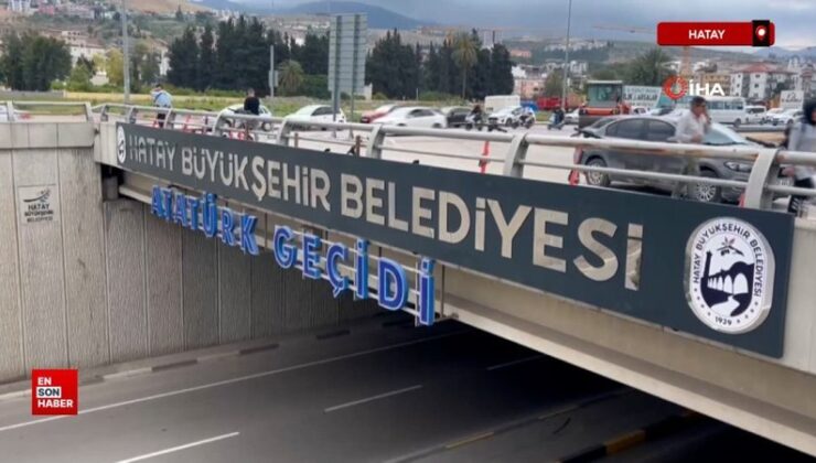 Hatay’da ortadan kaybolmalarıyla dikkat çeken “T” harfli tabelalar yenilendi.