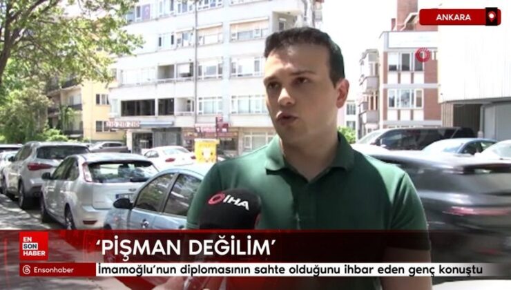 İmamoğlu’nun diplomasının düzmece olduğunu ihbar eden genç konuştu