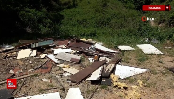 İstanbul Şile’de ormanlık alanlar çöpten geçilmiyor