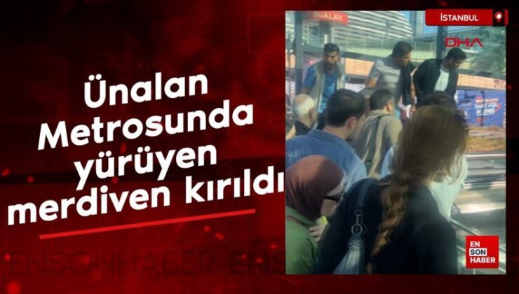 İstanbul Ünalan Metrosunda yürüyen merdiven kırıldı