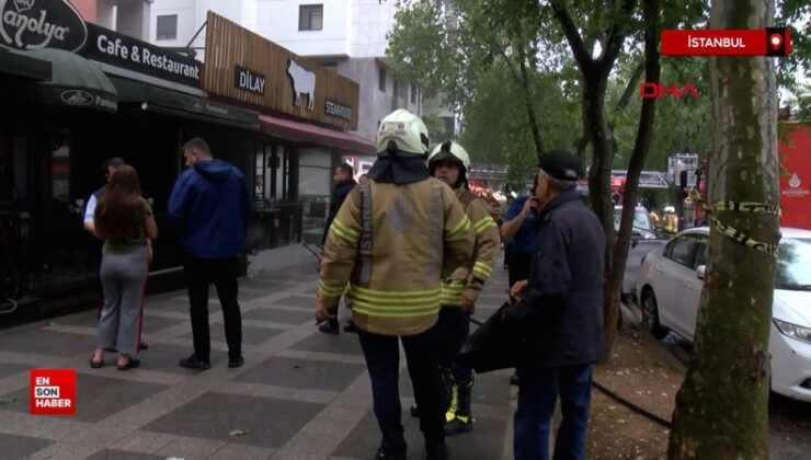 İstanbul’da iş yerinde çıkan yangın itfaiye grubunun müdahalesiyle söndürüldü