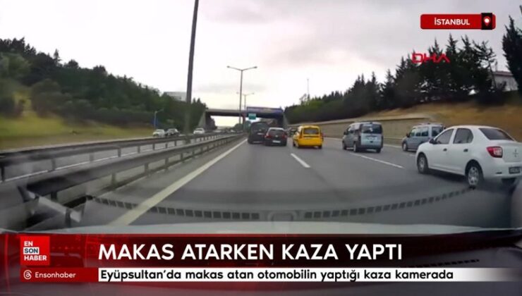 İstanbul’da makas atan arabanın yaptığı kaza