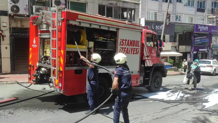 İstanbul’da restoranın mutfağı alevler içerisinde yandı