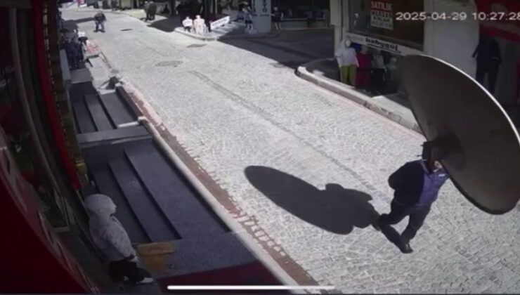 İstanbul’da sokakta yürürken üzerine çanak anten düştü