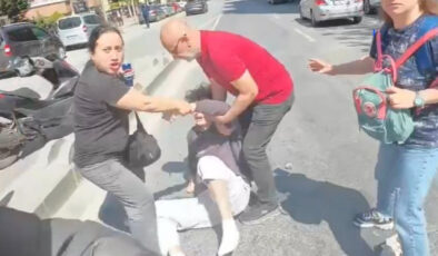 İstanbul’da yaya geçidinde “yol” hengamesi