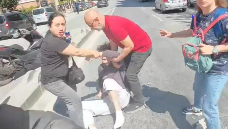 İstanbul’da yaya geçidinde “yol” hengamesi