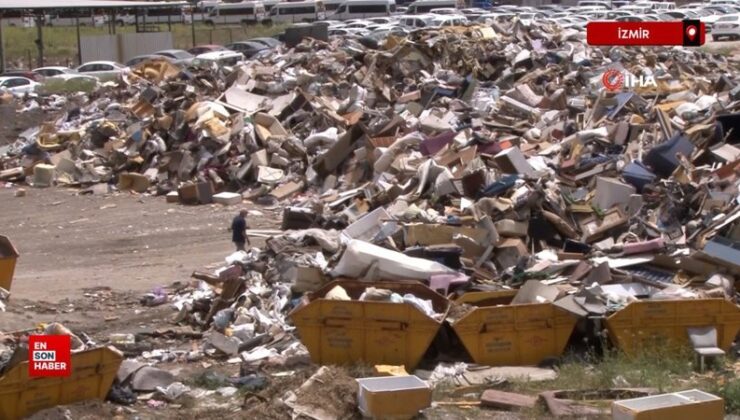 İzmir’in göbeğinde çöp alanından ürküten imaj
