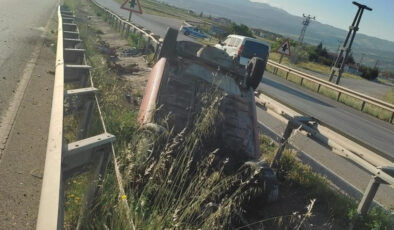 Kırıkkale’de alkollü şoförün kullandığı araba takla attı: 4 yaralı