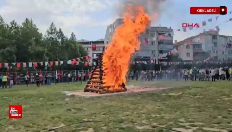 Kırklareli’de baharın habercisi Kakava ateşi yakıldı