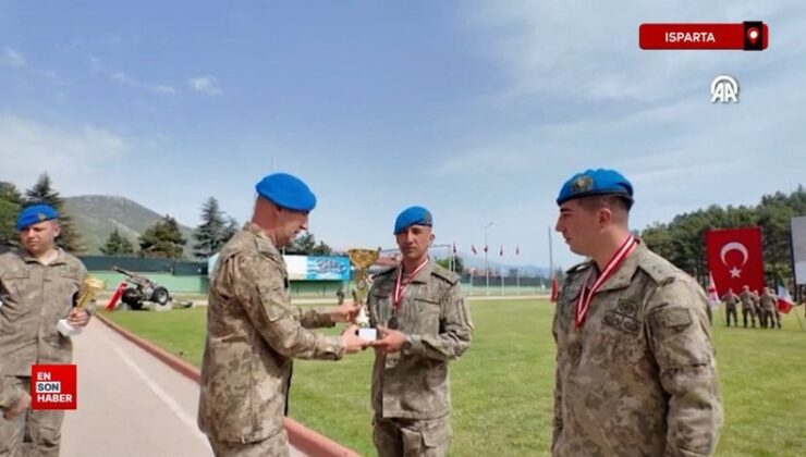 Memleketler arası En Uygun Keskin Nişancı Timi müsabakasında birinci 3 sıra Türk askerinin