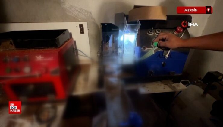 Mersin’de meskeni kaçak sigara üretim merkezi yapmışlar