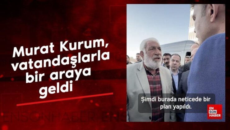 Murat Kurum, vatandaşlarla bir ortaya geldi